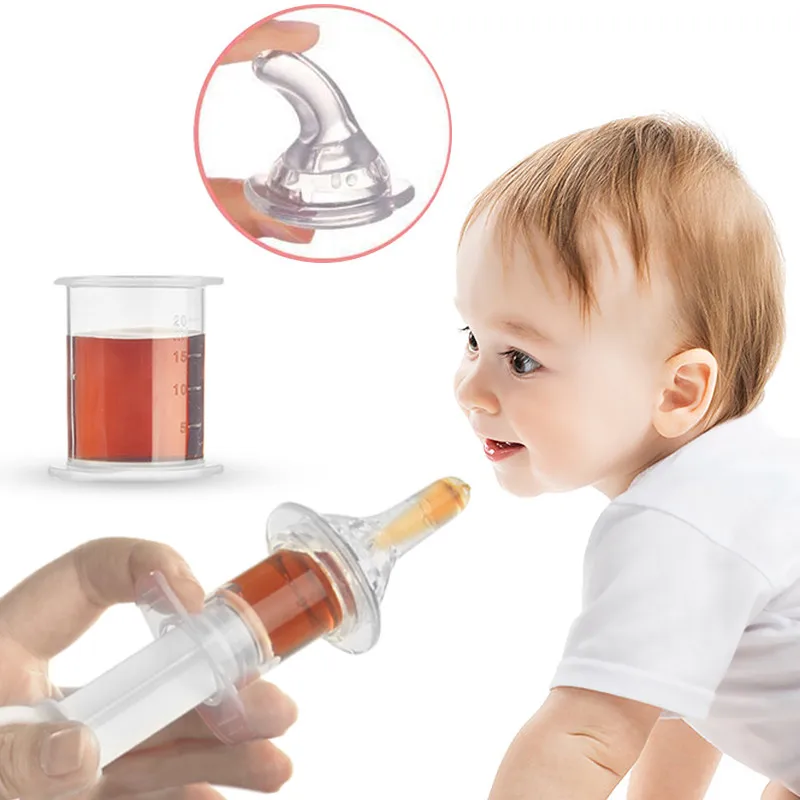 

Infant Baby Squeeze Medicine Dropper Dispenser Needle Feeder Pacifier Baby Fresh Fruit Maker Grinder Pacifier Feeding Utensils