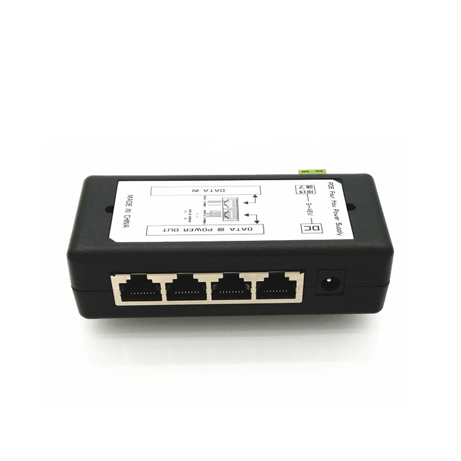 ESCAM 4 порта 8 портов PoE Инжектор PoE адаптер питания ethernet блок питания Pin 4,5(+)/7,8(-) Входная DC12V-DC48V для ip-камеры
