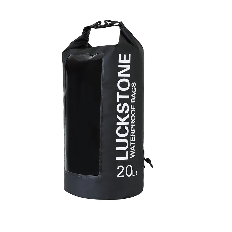 Luckstone Кемпинг Туризм непромокаемая сумка из ПВХ сумка для воды Водонепроницаемый рюкзак Рафтинг сумка водонепроницаемая сумка для мобильного двойной плеча 20L