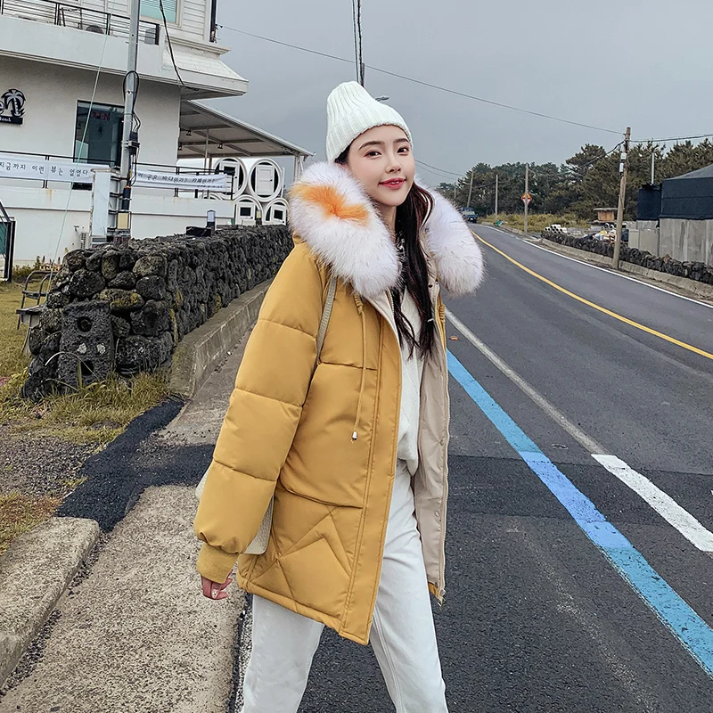 

KUYOMENS New Winter Jacket Women Faux Fur Hooded Parka Women's Coats Female Long Sleeve Thick Warm Snow Wear Jacket Coat