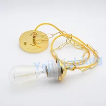 Установка на потолке навес с цепочкой на кабель провод E27 лампа Эдисона в стиле ретро держатель для Люстра светодиодный подвесной светильник аксессуары тросик набор