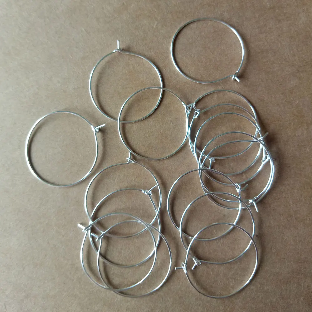 

50pcs Hoop Earrings Round Big Hoop Smooth Earrings Simple Punk Style Ears Circle Charm Earrings For Women diy Accessories