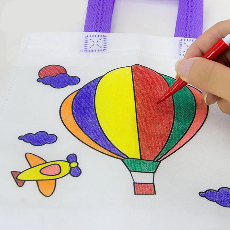 1 шт., случайный Детский рисунок «сделай сам», цветная сумка для детей, обучение рисованию, игрушки с ручкой для воды, подарок для мальчиков и девочек, B0917