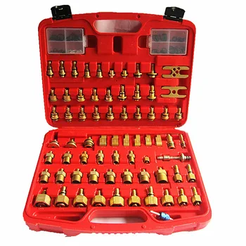 

71Pc/Set Universal Asian Car Leak Detector Connector Adapter Set Repair Tool For A/C Air Conditioning Refrigerant System