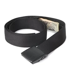 Нейлоновая пластиковая пряжка Противоугонная сумка на пояс для денег для мужчин и женщин Дорожная незаметная безопасность наличные поясные сумки черный