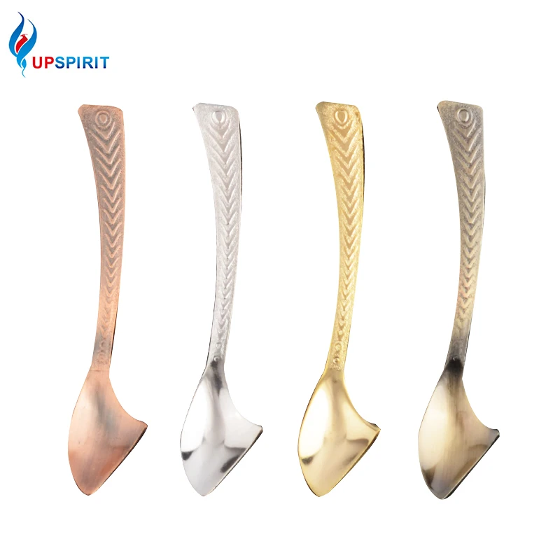 Upspirit 4Pcs/Set Retro Stainless Steel Coffee Spoons Peacock Tails