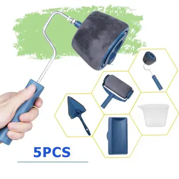 

5/8pc/set Wall Paint Roller Tools Decorative Roller Paint Corner Brush Handle DIY Easy Paint Operate Brushes Wall Painting Tools