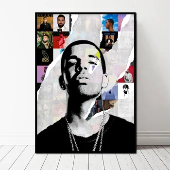 

Drake Hip Hop Rap Music Star Classic Retro Art Canvas Poster Wall Picture for Room No Frame