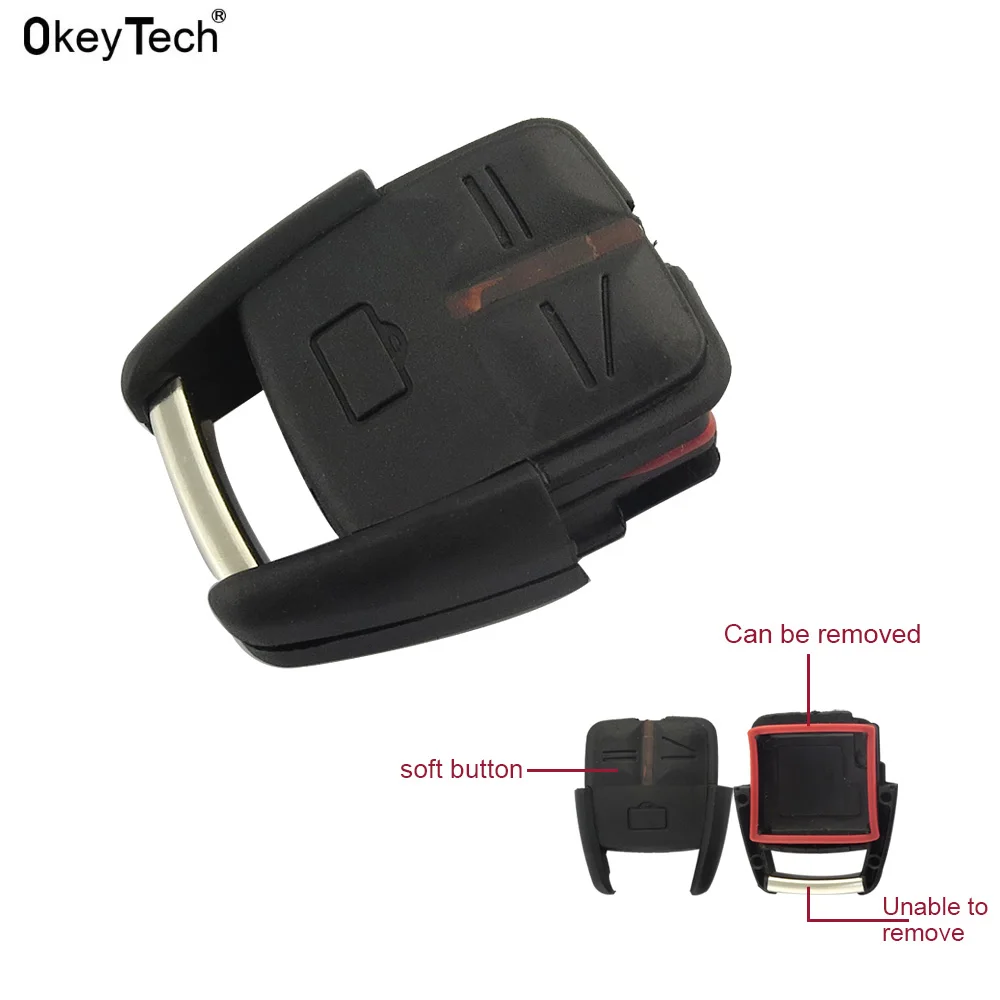 

Okeytech for Opel vauxhall Insignia Vectra Astra Zafira 3 Buttons Soft pad Car Key Shell Cover Replacement Key Case With Light