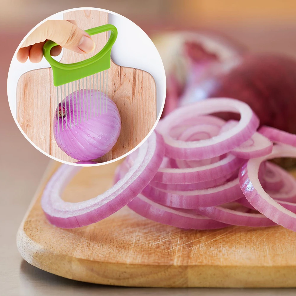 

2019 Vegetable Fruit Beef Onion Slicer Cutting Holder Slicing Cutter Stainless Steel Meat Needle