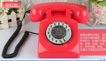 Antyczne obrót numer wybierania ich numer telefonu lub dokładny adres wysokiej antyczny ich numer telefonu lub dokładny adres europa domu telefon stacjonarny 6 kolorów tanie i dobre opinie corded Telefony BINYEAE Przewodowe Antique craft antique phone