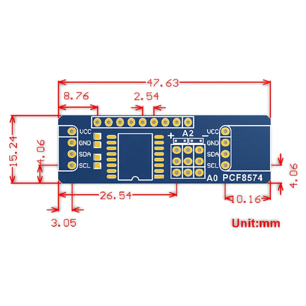 PCF8574 IO Плата расширения, 8-битный I/O Эспандер для I2C-bus, обеспечивая до 64 I/O Порты WS0004