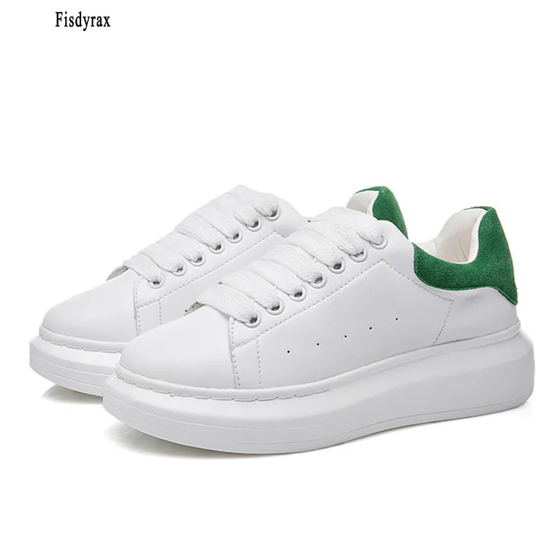 

Fisdyrax Spring New White Shoes Women Thick-soled Student Casual Female Wedge Women's Platform Sneakers Shoes For Women