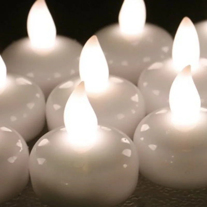 12pcs Floating Candle Lamp Led Waterproof Flickering Tea Light 12pcs Floating Candle Lamp Led Waterproof Flickering Tea Light Wedding Birthday Decoration Flameless Electronic In Candles From Home Garden On