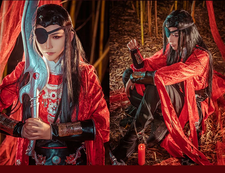 

Hua Cheng Cosplay Costume Anime Tian Guan Ci Fu Desperate Ghost King Cosplay Full Set Costume