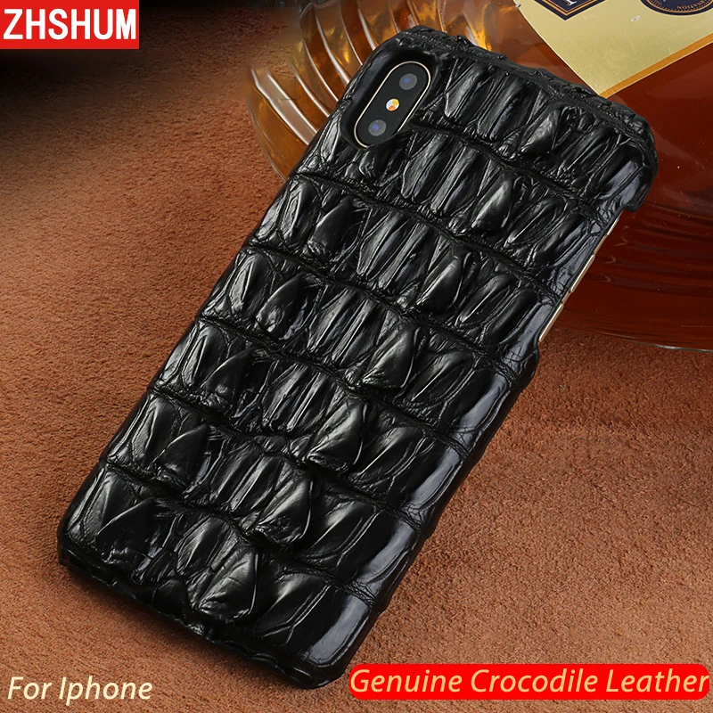 Genuine Crocodile Leather Case for Iphone 11 Pro Max X 8 Plus 7 XS MAX XR 6S Luxury Handmade Skin Back Cover Apple pro 6 S XI fundas couqe shell |