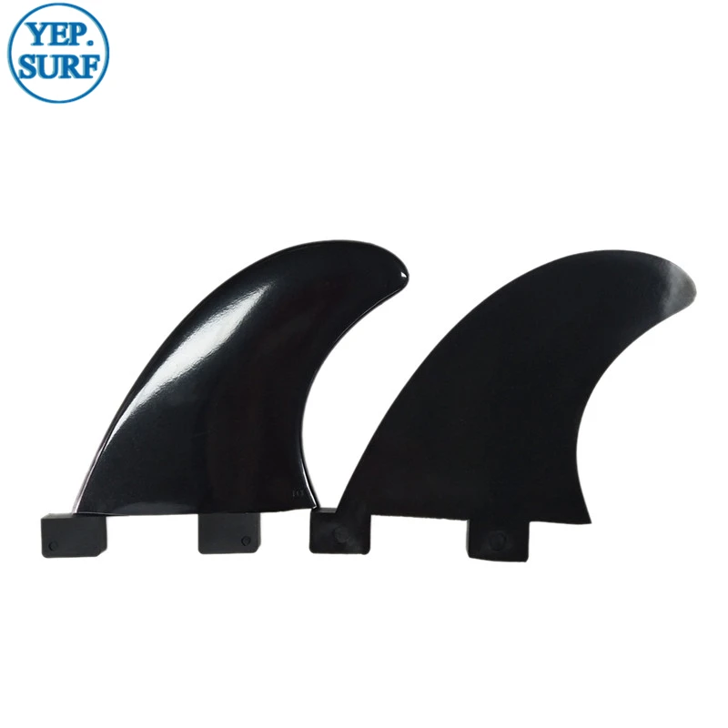 Surfboard Plastic Surfboard Double Tabs Fins Double Tabs GL Black Fin 2 pcs per set