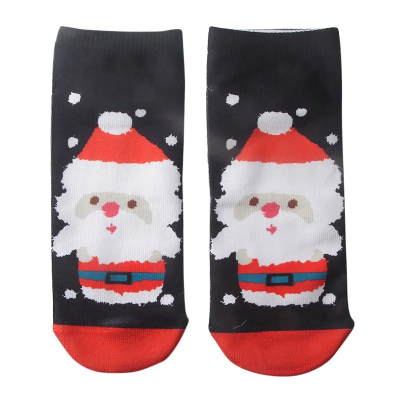 Уличные женские 3D рождественские носки унисекс с рисунком лося носки со снеговиком женские короткие рождественские Лыжные носки