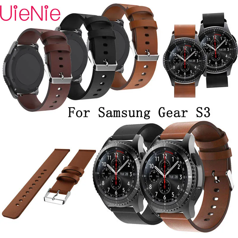 Кожаный ремешок для samsung gear S3/Galaxy 46 мм Классический роскошный часов Huawei GT 22 |
