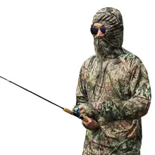 Caceria Ice Silk Bionic камуфляжная футболка с длинным рукавом с капюшоном камуфляжная одежда быстросохнущая для охоты и рыбалки