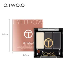 O. TWO. O, 3 цвета в 1, усилители для бровей, палитра для макияжа, водонепроницаемые натуральные тени для век, пудра для бровей, набор для макияжа бровей