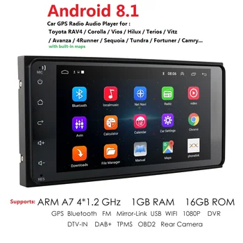 

7 inch Android8.1 2 Din Car DVD radio Multimedia Player GPS navigation Universal for Nissan peugeot toyota doble din Autoradio