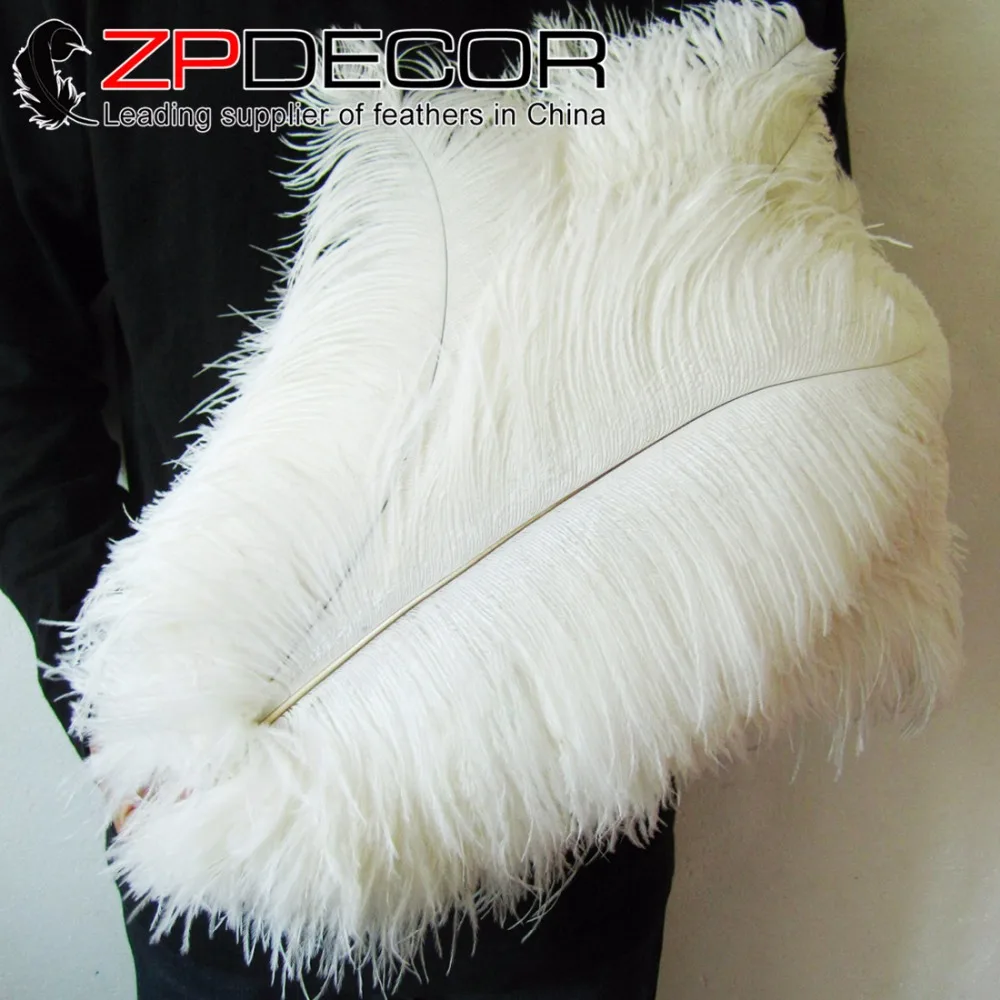 

ZPDECOR Factory Length Range 45cm-50cm(18-20) WHITE Color 50pieces/lot TOP Quality Ostrich Feathers for Weeding& Carnival Decor