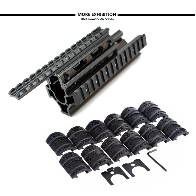 Tactical AK47 Quad Rail Mount Universal Quad Said Rails Handguard Rail ...