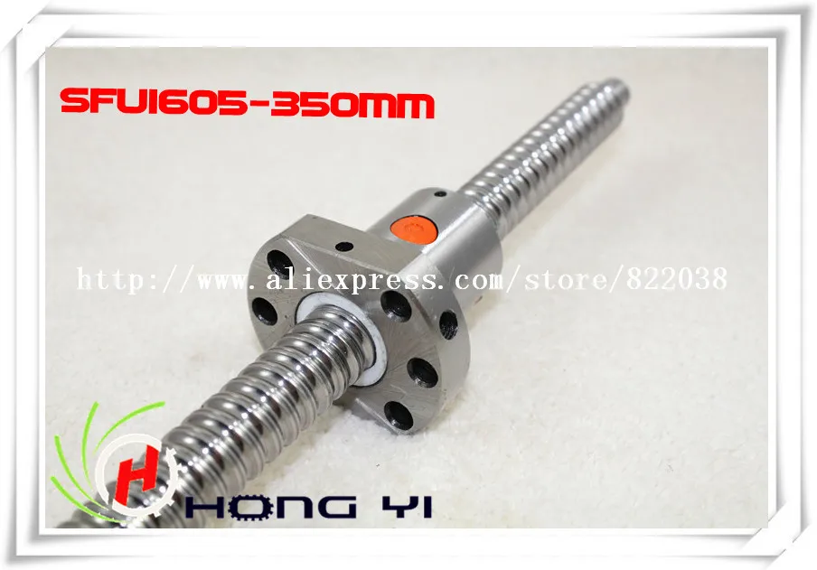 

1pcs Ball screw SFU1605 - L350mm, 16mm 1605 Ball Screw Rolled ballscrew with 1pc 1605 Flange single ballnut for CNC parts