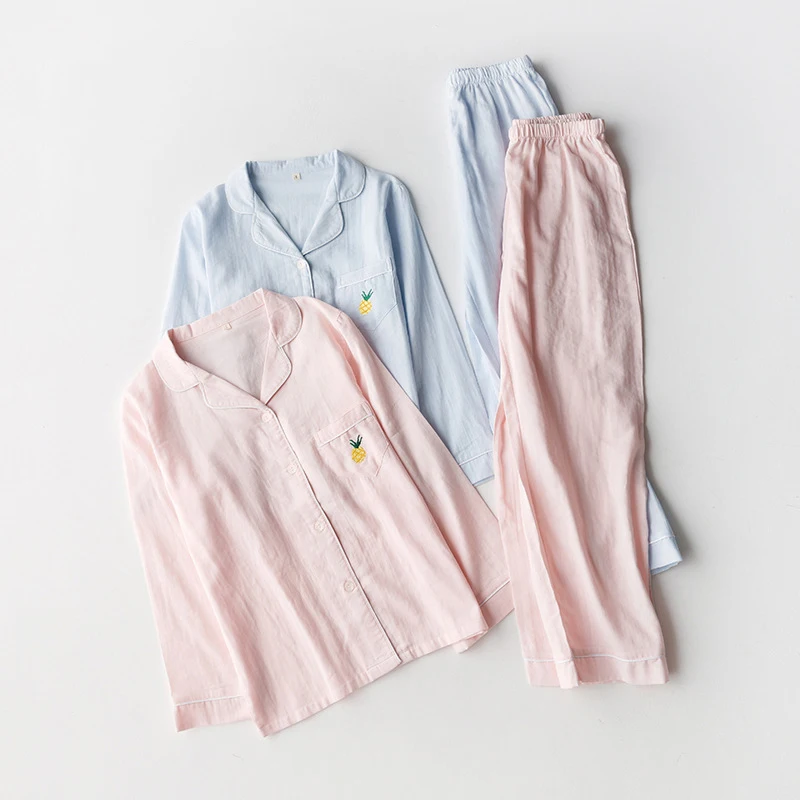 CEARPION женский демисезонный новые пижамы костюм повседневное удобная домашняя одежда для женщин хлопок 2 шт. рубашка + брюки