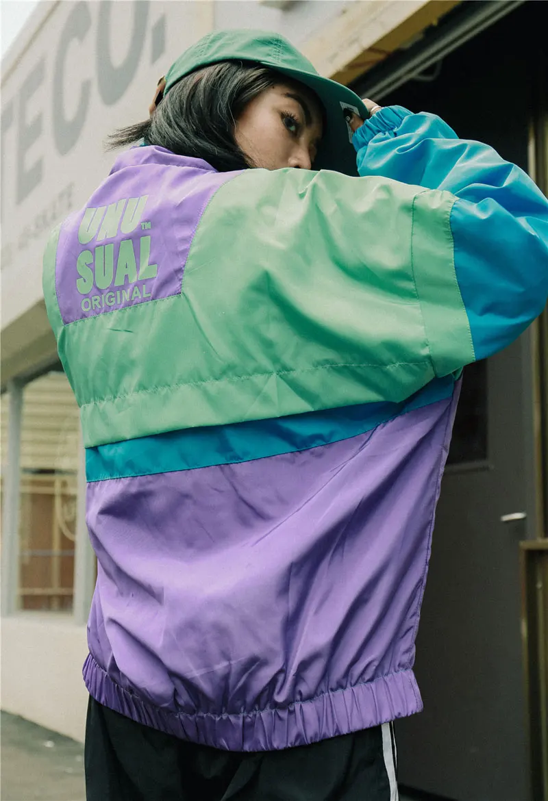 Color Block Patchwork Windbreaker Jackets 4