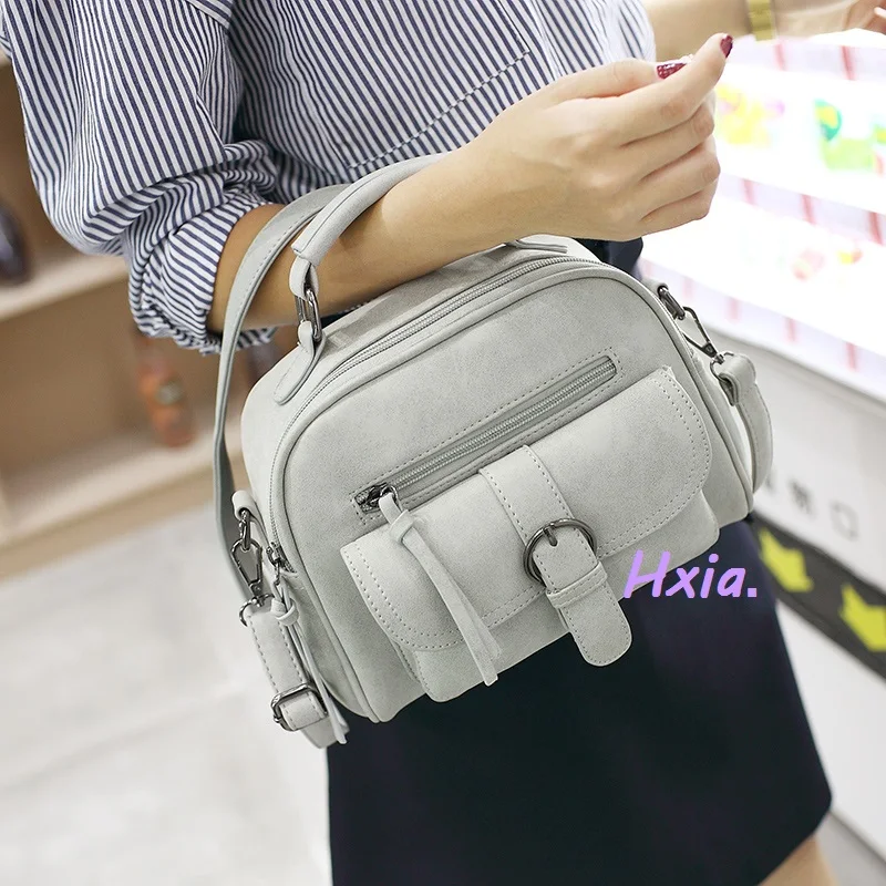 

Yuhua, 2019 new women handbags, simple retro flap, fashion scrub shoulder bag, Korean version woman messenger bag.