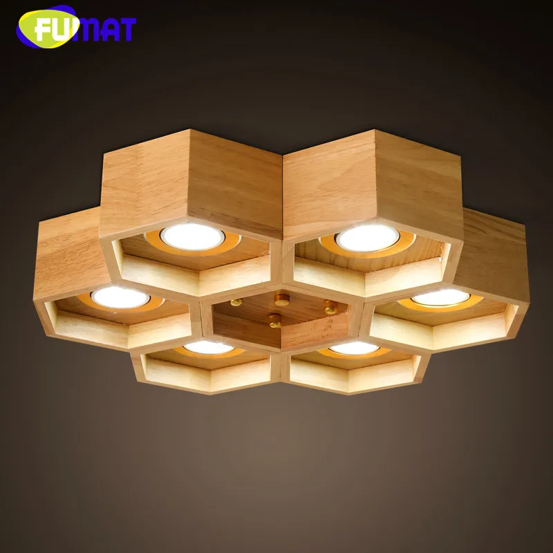 

Nordic Modern Wood Ceiling Lamp Living Room Dinning Room LED Ceiling Light Creative Bedroom Wood Ceiling Lights