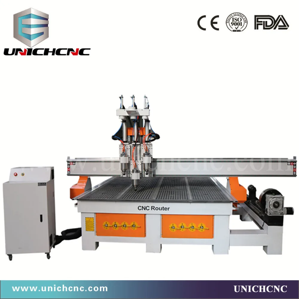 UNICHCNC three tools auto tool changer cnc router machine 1500*3000mm