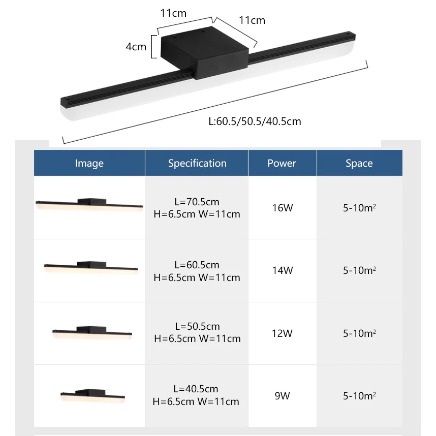  Nordic mirror led light 85-265V 9W waterproof bathroom cabinet lamp Europe American dresser vanity  - 32957213575