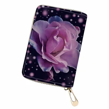 

Noisydesigns 3D Real flowers Lovely cactus sexy flame rose PU Leather kaarthouder Cards Holder canta bag women pokemon Pochette