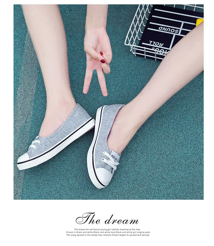 New Shallow flat women sneakers comfortable summer casual canvas shoes Breathable black Slip-on Vulcanize Shoes female NBT999 13