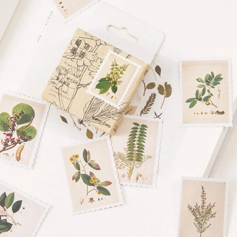

45Pcs Creative Everyday Green Plant Figure Note Pad Plan Sticky Note Paper Sticker Kawaii Stationery Office