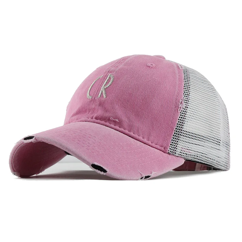 [FLB] сетчатая бейсбольная кепка для женщин и мужчин, летняя облегающая Кепка, Снэпбэк Кепка для мужчин, Bone Gorra Casquette, модная кепка F126 - Цвет: F126 Pink