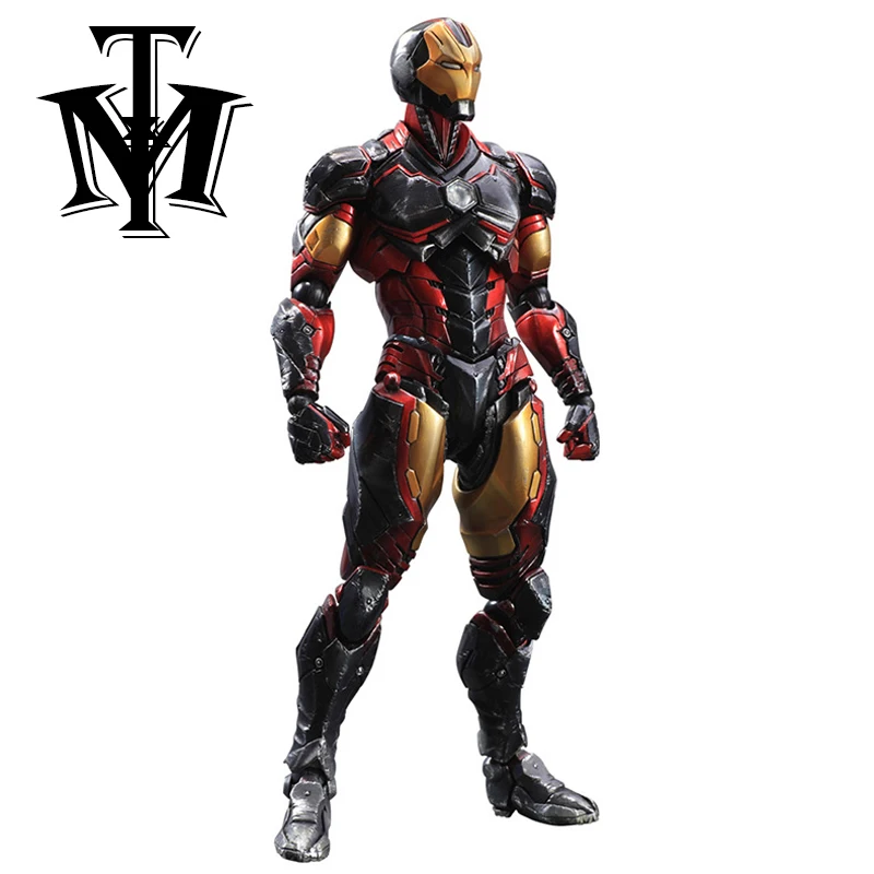

Anime Movie Avengers Iron Man Action Figure Playarts Kai figurine hot boys Toys Collection Model Play arts Kai dolls brinquedos