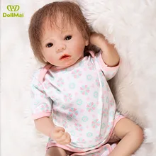 46 cm Silicone Renascer Baby Doll Crianças Playmate Presente para As Meninas Do Bebê Boneca Bebe Reborn vivo Brinquedos Macios para Buquês Brinquedos Adereços Foto