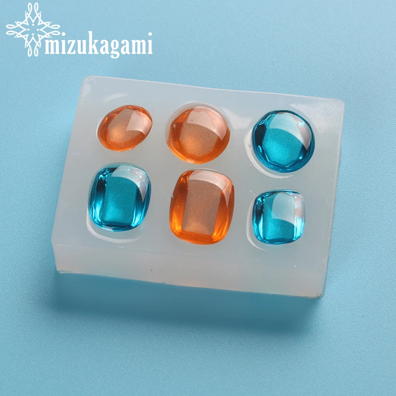 

1pcs UV Resin Jewelry Liquid Silicone Mold Rectangle Round Silicone Gem Beads Molds For DIY Handwork Jewelry Finding Accessories