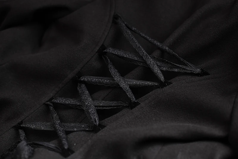 Готический стиль Лолита меховые шубы с капюшоном для женщин стимпанк осень зима модные черные с длинным рукавом Теплые Длинные куртки верхняя одежда