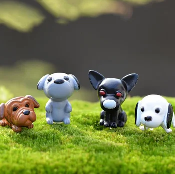 

4Pcs/set Cute Mini Dog Micro Landscape DIY Craft Miniature Fairy Garden Decor Accessories Miniatures Animal Toys