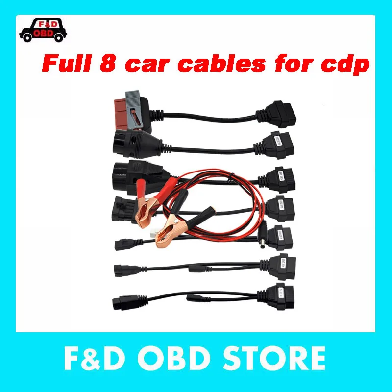 OBD obd2 Полный комплект 8 автомобильных кабелей tcs CD-P Plus автомобильный кабель