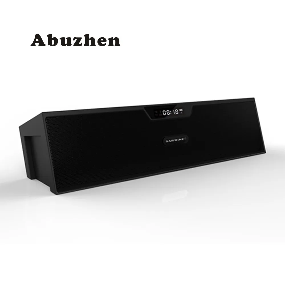 Abuzhen Big power 10W Sardine HIFI Portable Wireless Bluetooth Speaker Stereo Soundbar TF FM Radio Subwoofer Column for Computer