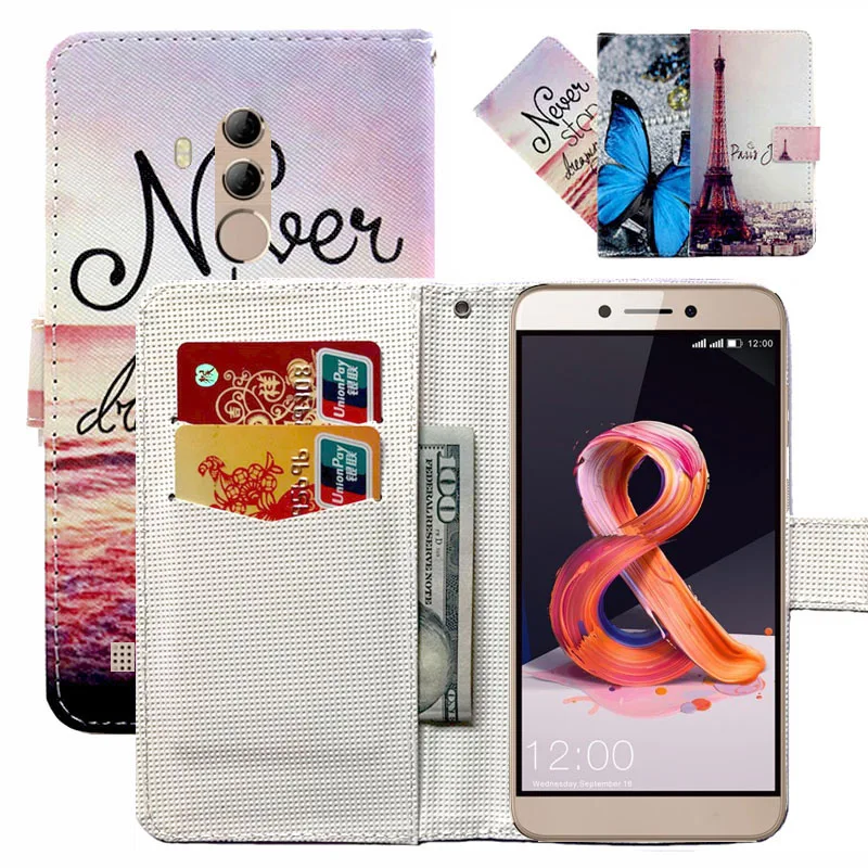 

Fashion 11 Colors Cartoon Painting PU Leather Magnetic clasp Wallet Cover For Leagoo T8s Case