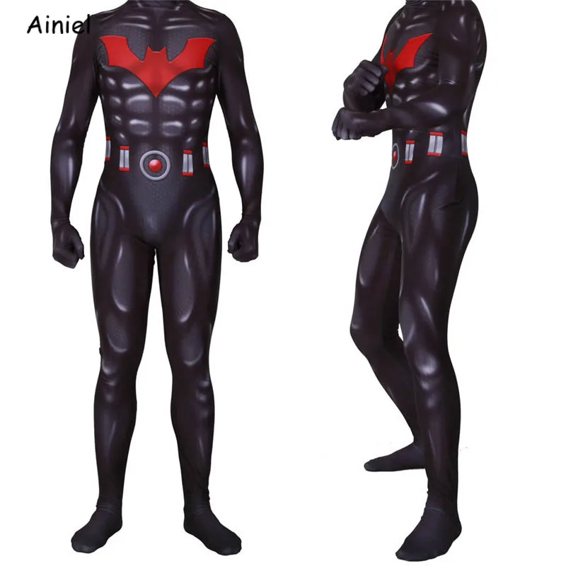 Batman Beyond Cosplay Costume Batman Mask Costume Super Hero Zentai Bodysuit Suit Jumpsuit Mask Halloween Costume for Adult Kids Batman Beyond Cosplay Costume Batman Mask Costume Super Hero Zentai Bodysuit Suit Jumpsuit Mask Halloween Costume for Adult Kids