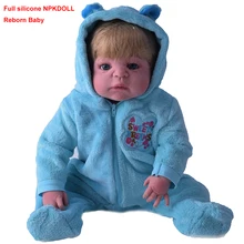 G324 NPKDOLL 55cm Soft Silicone Reborn Baby Dolls Realistic Reborn Doll 22 Inch Full Vinyl Boneca BeBe Reborn Doll For Boys npkcollection silicone reborn dolls with soft gentle touch boneca reborn doll 18 realistic handmade baby dolls hotsell menina