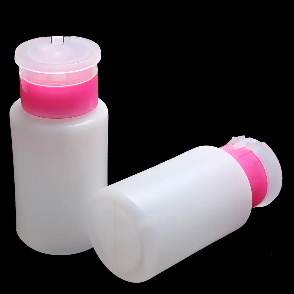Nail Polish Remover Bottle Pump Lockable Dispenser Liquid Alcohol